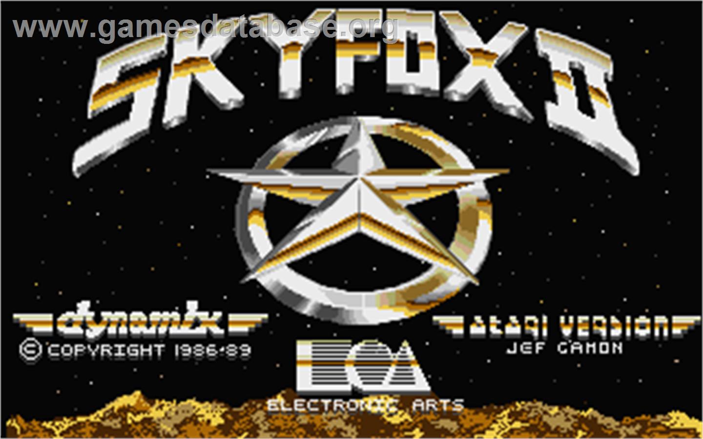 Skyfox II: The Cygnus Conflict - Atari ST - Artwork - Title Screen
