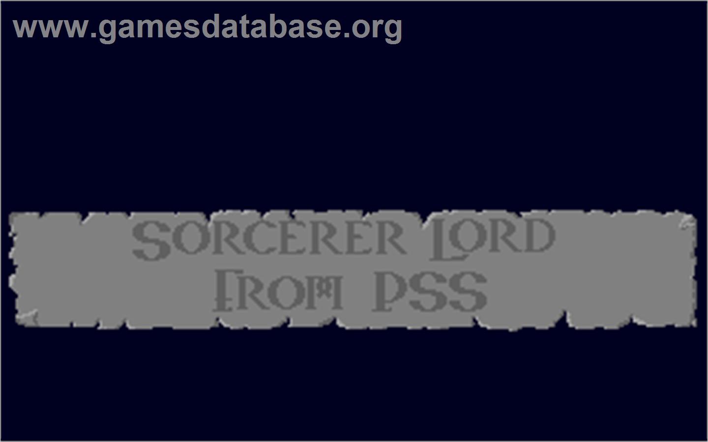 Sorcerer Lord - Atari ST - Artwork - Title Screen