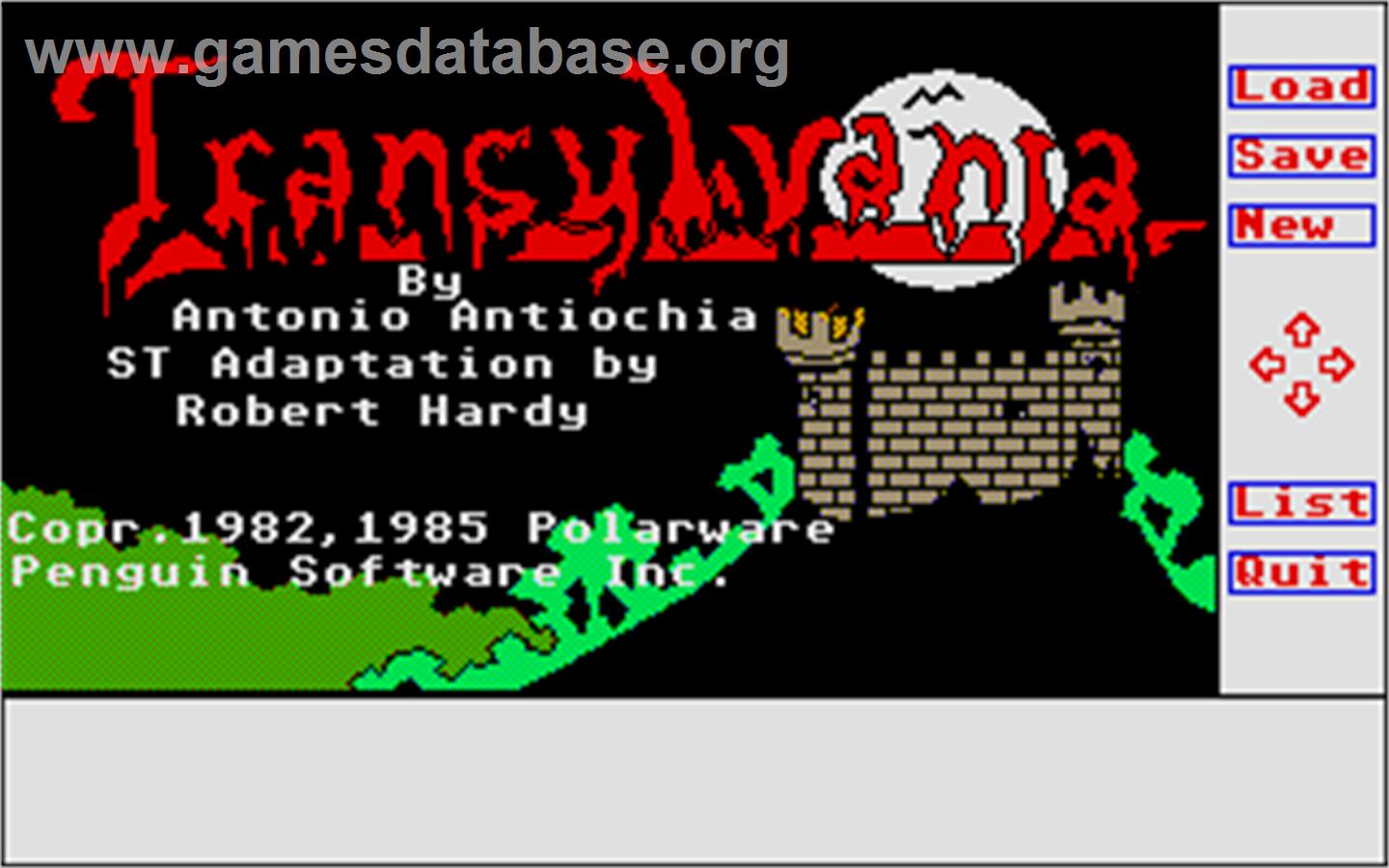 Spike in Transilvania - Atari ST - Artwork - Title Screen