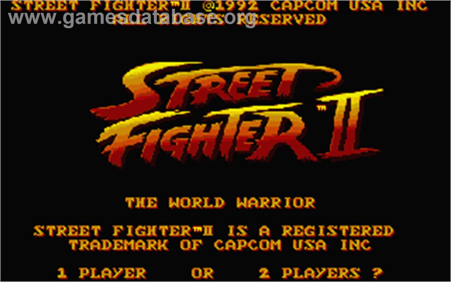 Street Fighter II - The World Warrior - Atari ST - Artwork - Title Screen