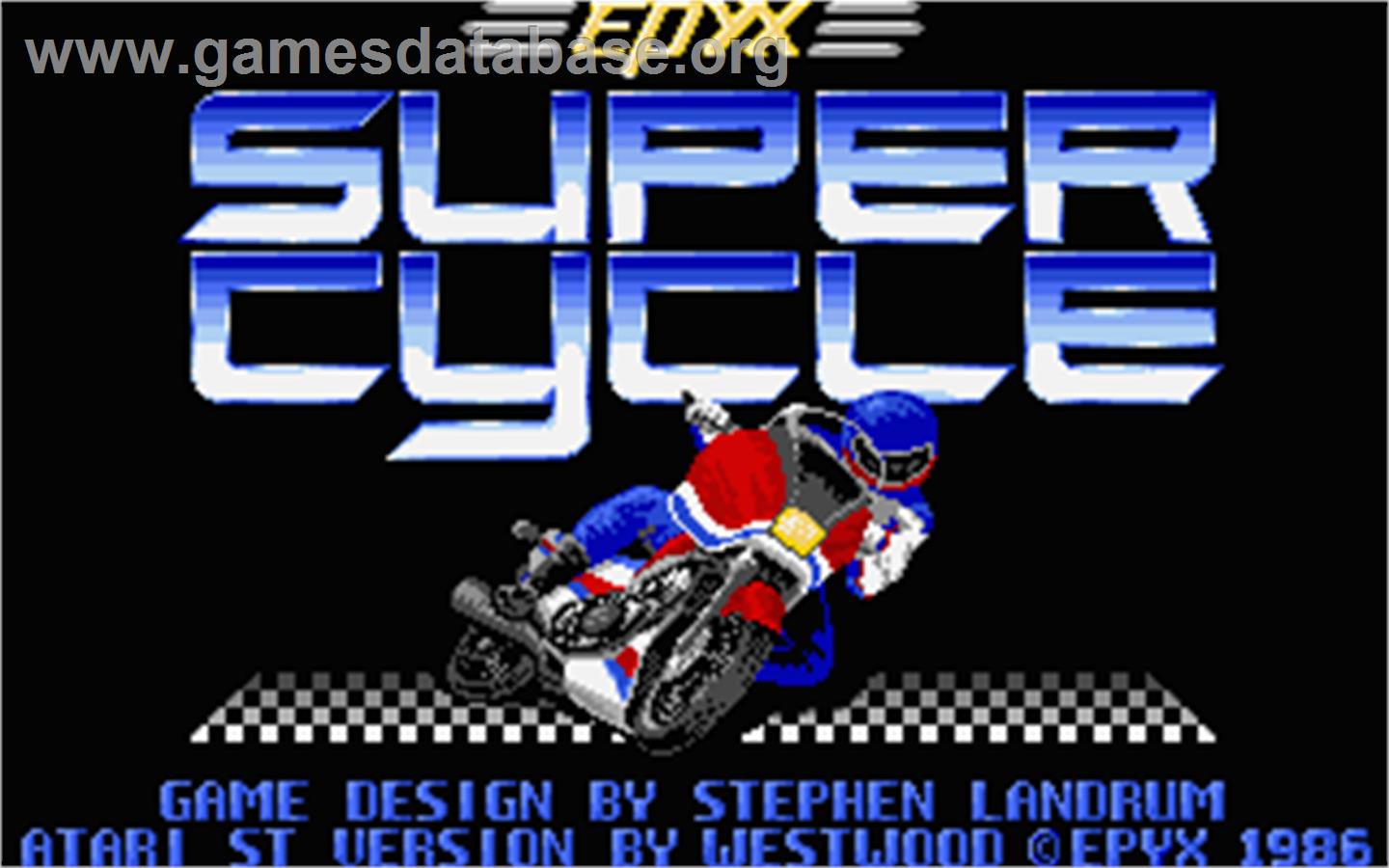 Super Cycle - Atari ST - Artwork - Title Screen