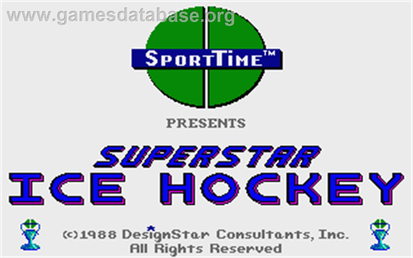 Superstar Ice Hockey - Atari ST - Artwork - Title Screen