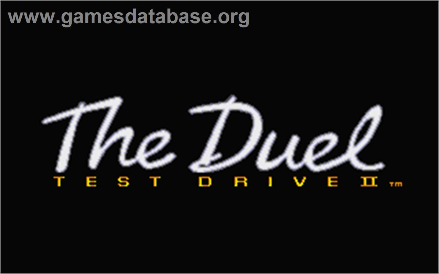 Test Drive II Car Disk: The Supercars - Atari ST - Artwork - Title Screen