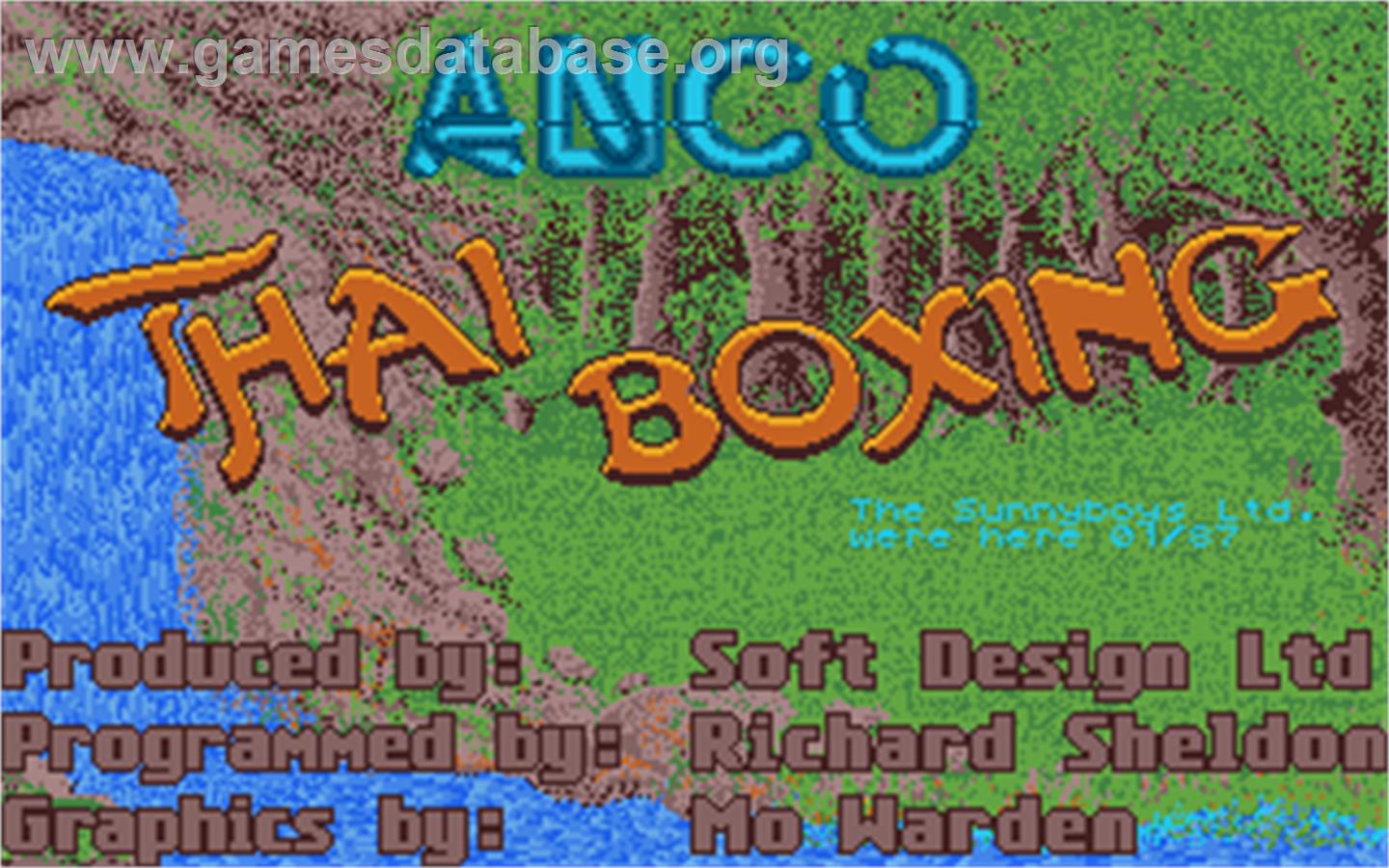 Thai Boxing - Atari ST - Artwork - Title Screen