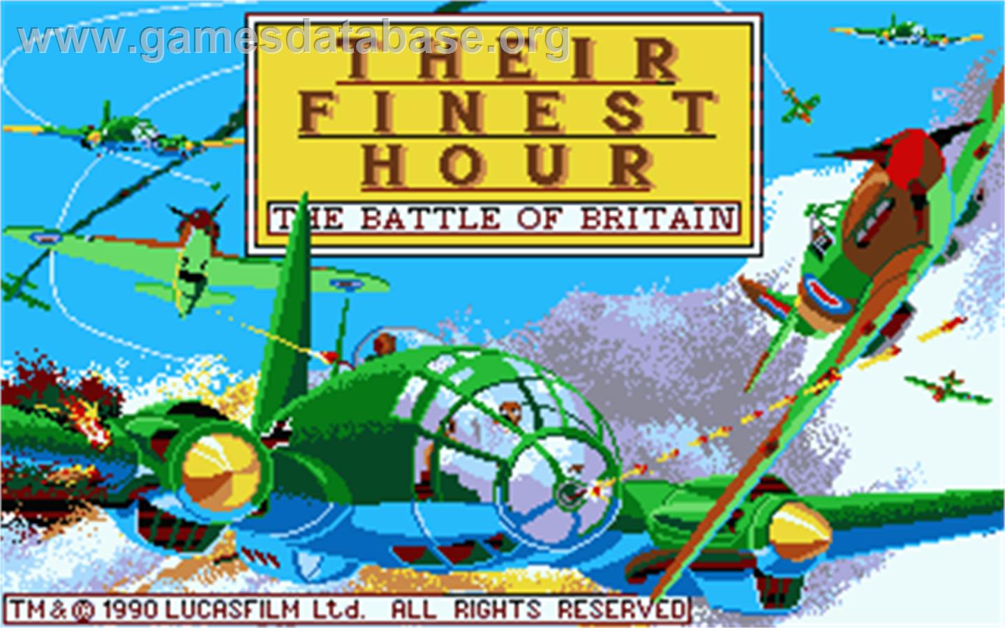Their Finest Hour: The Battle of Britain - Atari ST - Artwork - Title Screen