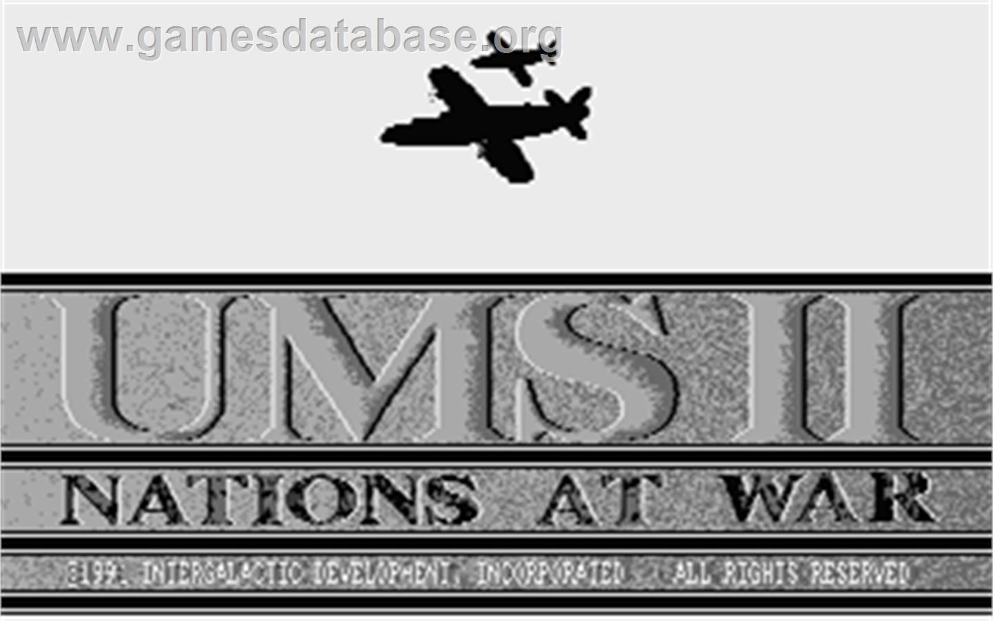 UMS II: Nations at War - Atari ST - Artwork - Title Screen