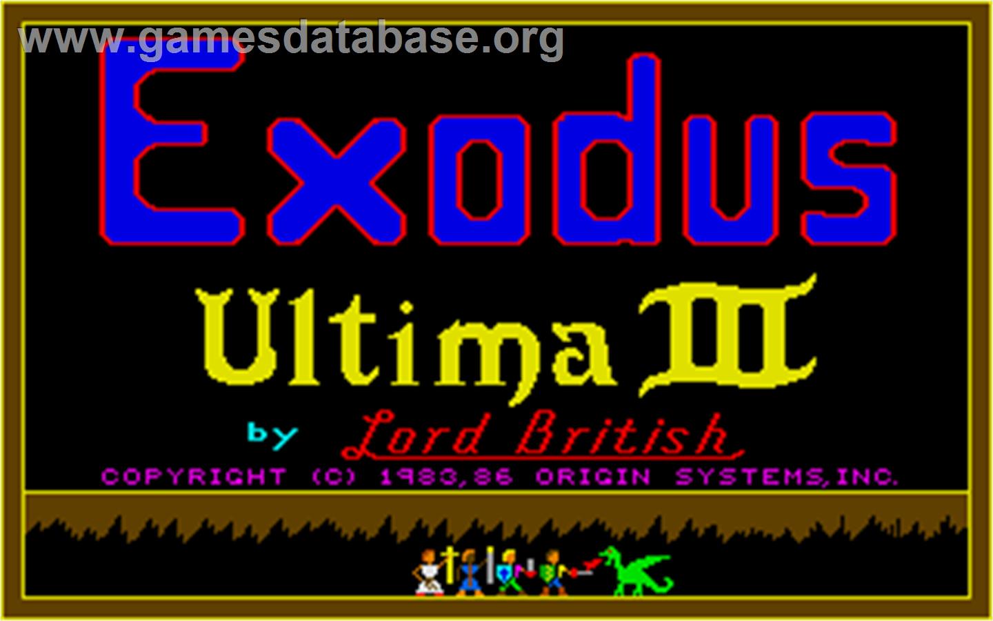 Ultima III: Exodus - Atari ST - Artwork - Title Screen
