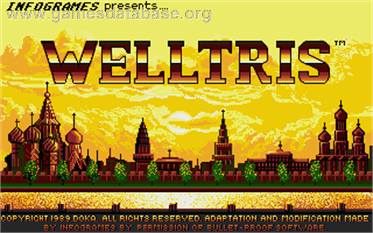 Welltris - Atari ST - Artwork - Title Screen