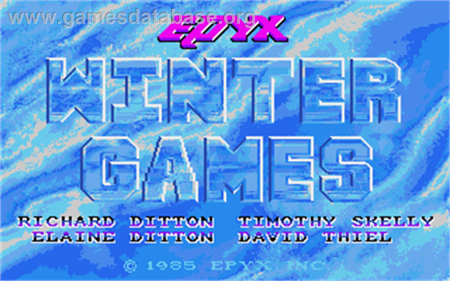 Winter Games - Atari ST - Artwork - Title Screen
