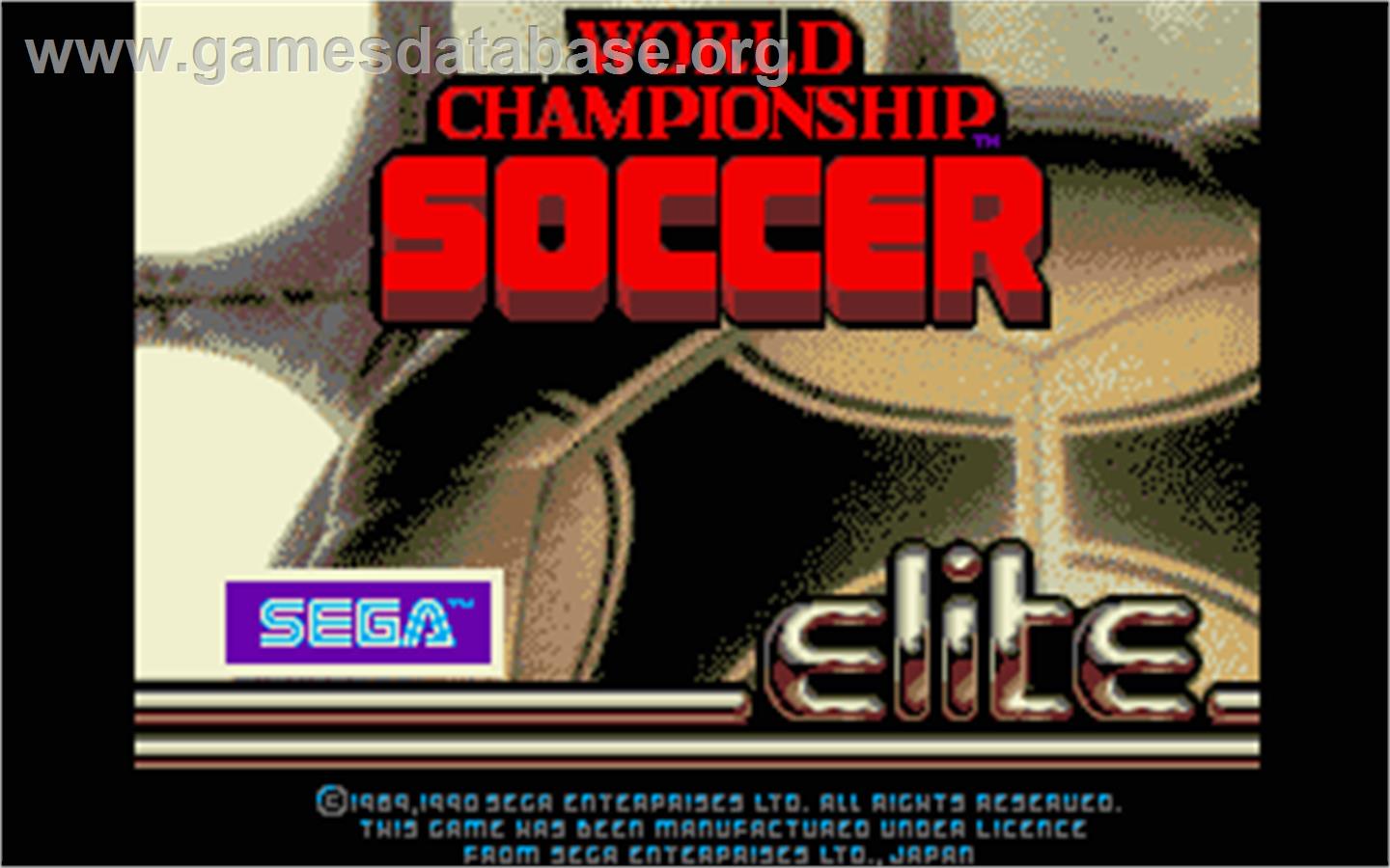 World Championship Soccer - Atari ST - Artwork - Title Screen