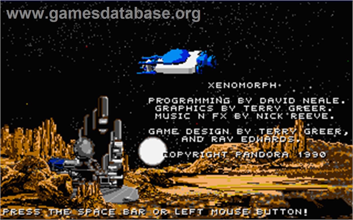 Xenomorph - Atari ST - Artwork - Title Screen