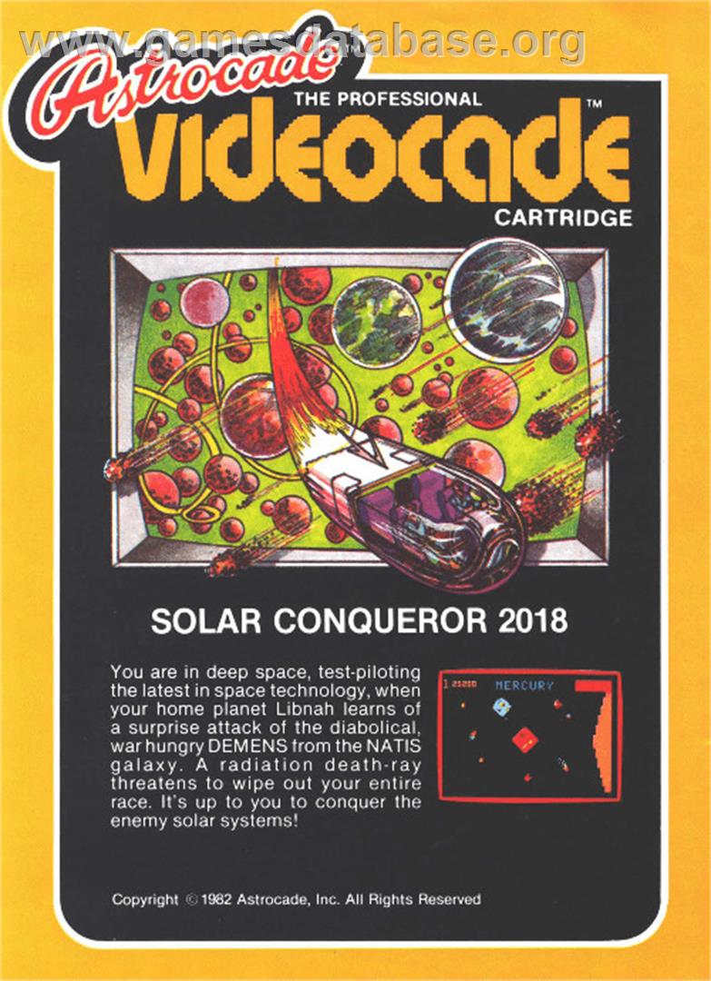 Solar Conqueror - Bally Astrocade - Artwork - Box