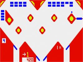 In game image of Bally Pin on the Bally Astrocade.