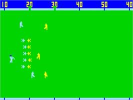 In game image of Football on the Bally Astrocade.