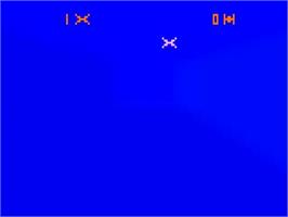 In game image of Star Battle on the Bally Astrocade.