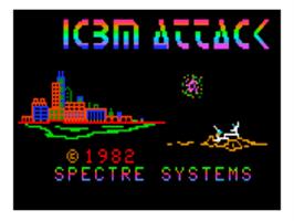 Title screen of I.C.B.M. Attack on the Bally Astrocade.
