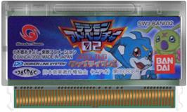 Cartridge artwork for Digimon Adventure 02: Tag Tamers on the Bandai WonderSwan.