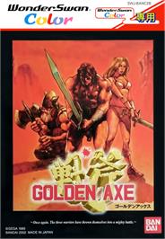 Box cover for Golden Axe on the Bandai WonderSwan Color.