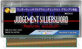 Cartridge artwork for Judgement Silversword: Rebirth Edition on the Bandai WonderSwan Color.