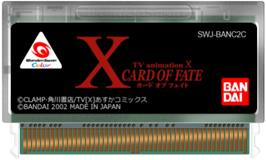 Cartridge artwork for X: Card of Fate on the Bandai WonderSwan Color.