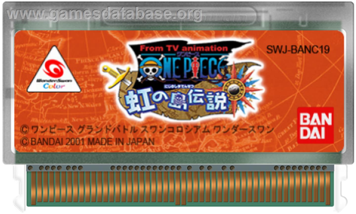 One Piece: Niji no Shima Densetsu - Bandai WonderSwan Color - Artwork - Cartridge