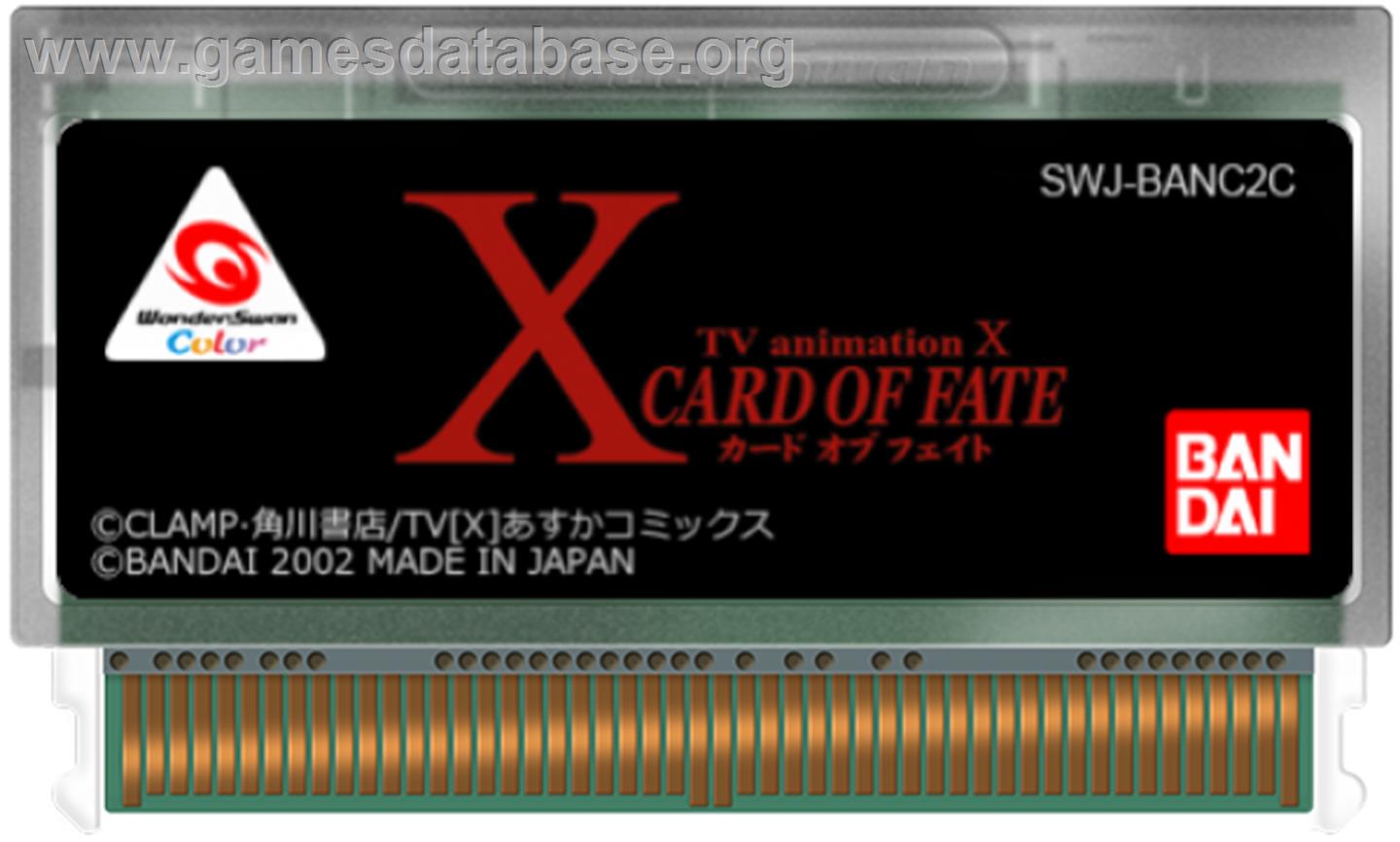 X: Card of Fate - Bandai WonderSwan Color - Artwork - Cartridge