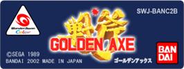 Top of cartridge artwork for Golden Axe on the Bandai WonderSwan Color.