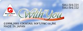 Top of cartridge artwork for With You: Mitsumete Itai on the Bandai WonderSwan Color.