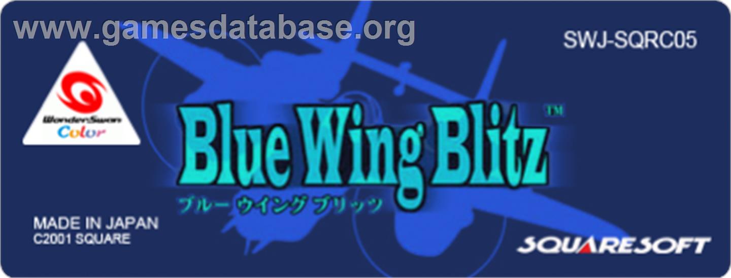 Blue Wing Blitz - Bandai WonderSwan Color - Artwork - Cartridge Top