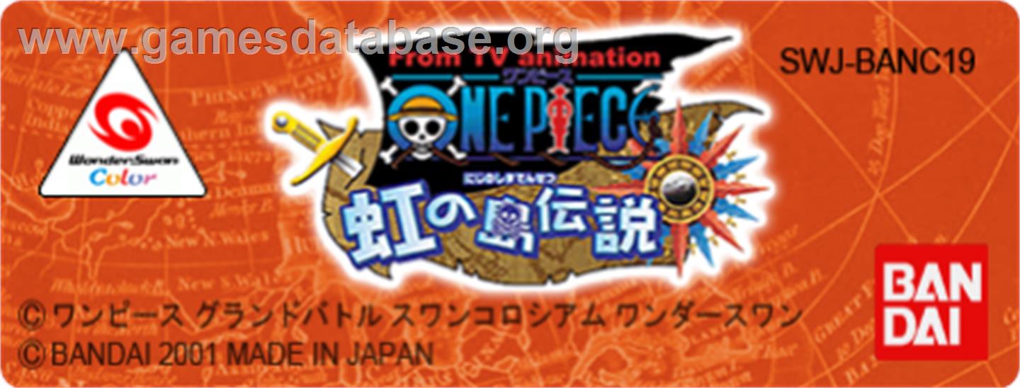 One Piece: Niji no Shima Densetsu - Bandai WonderSwan Color - Artwork - Cartridge Top
