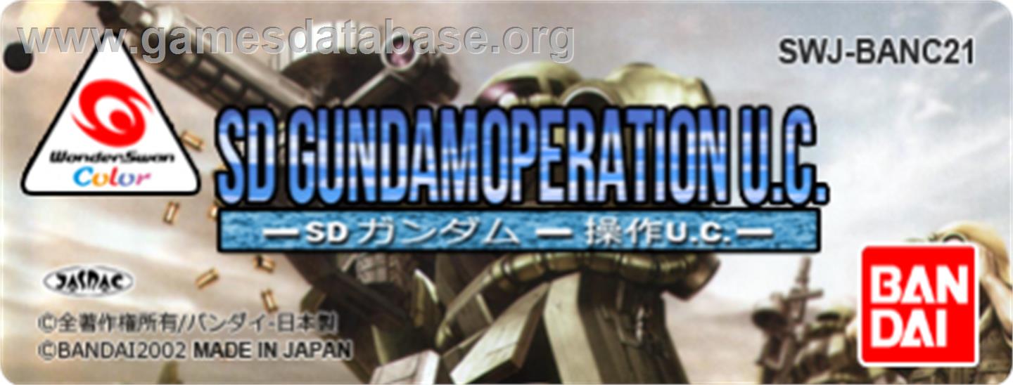 SD Gundam: Operation U.C. - Bandai WonderSwan Color - Artwork - Cartridge Top