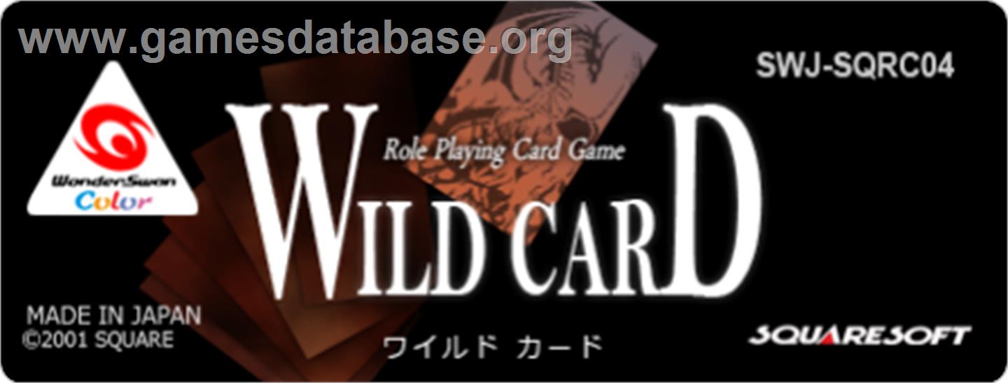 Wild Card - Bandai WonderSwan Color - Artwork - Cartridge Top