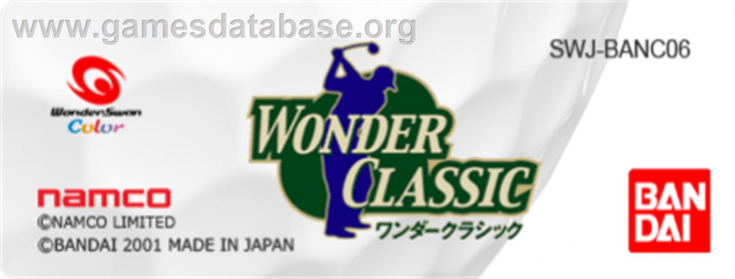 Wonder Classic - Bandai WonderSwan Color - Artwork - Cartridge Top