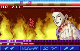 In game image of Hunter X Hunter: Michibi Kareshi Mono on the Bandai WonderSwan Color.