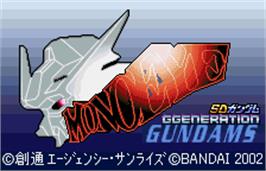 Title screen of SD Gundam G-Generation: Mono-Eye Gundams on the Bandai WonderSwan Color.