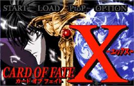 Title screen of X: Card of Fate on the Bandai WonderSwan Color.