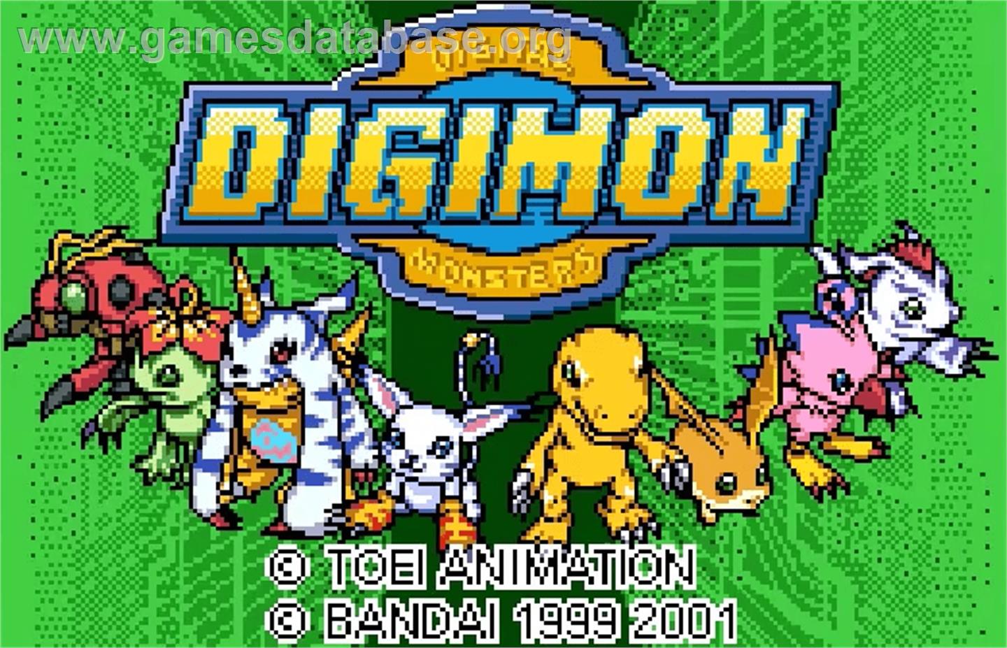 Digimon Anode & Cathode Tamer - Bandai WonderSwan Color - Artwork - Title Screen