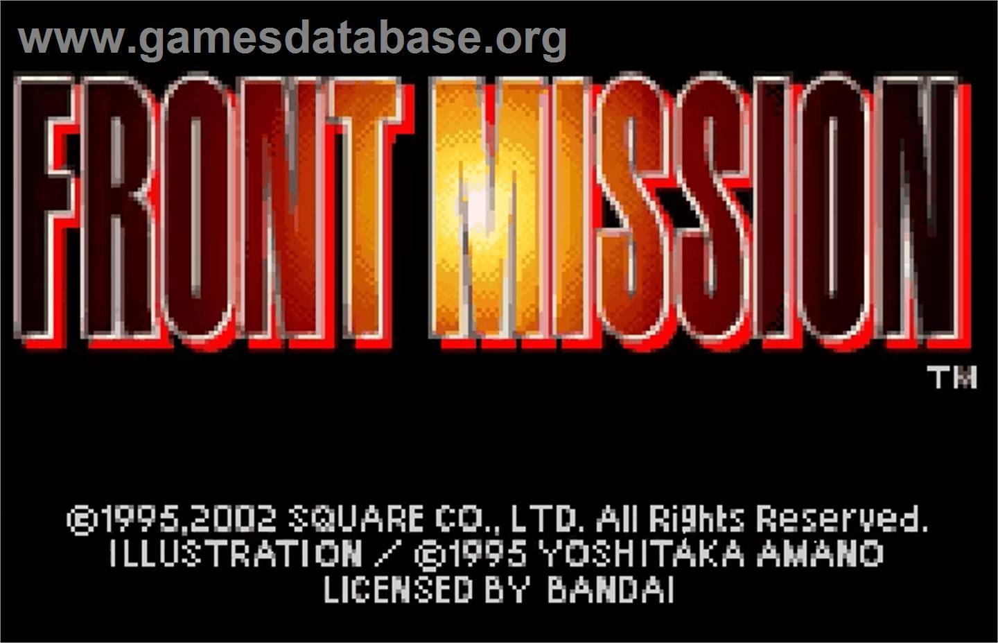Front Mission - Bandai WonderSwan Color - Artwork - Title Screen