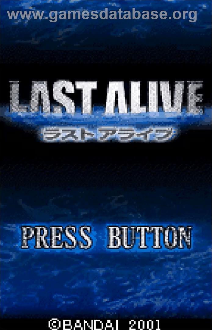 Last Alive - Bandai WonderSwan Color - Artwork - Title Screen