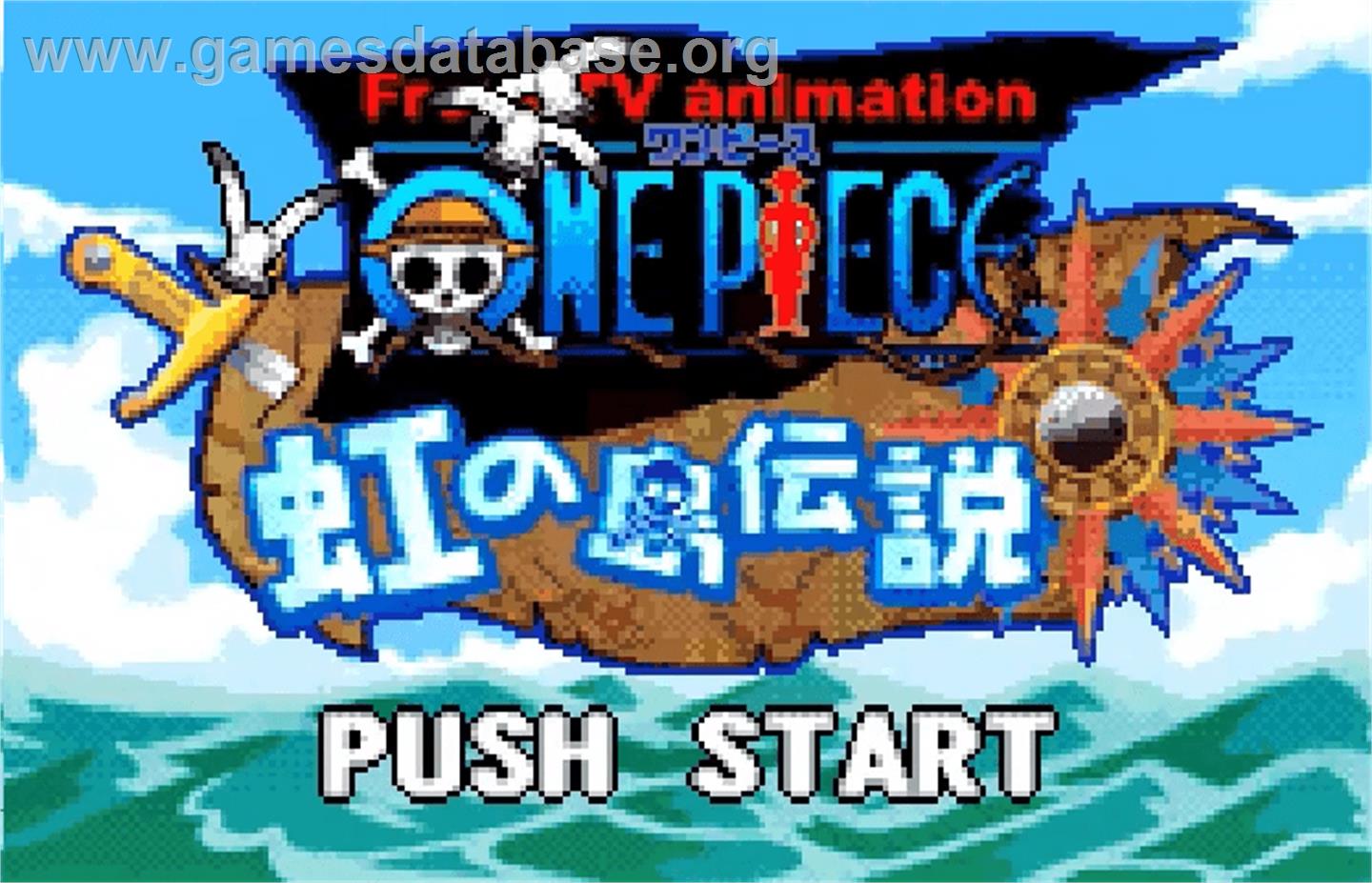One Piece: Niji no Shima Densetsu - Bandai WonderSwan Color - Artwork - Title Screen