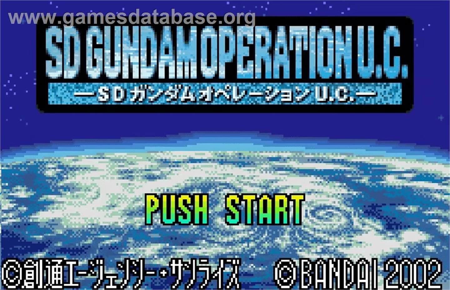 SD Gundam: Operation U.C. - Bandai WonderSwan Color - Artwork - Title Screen