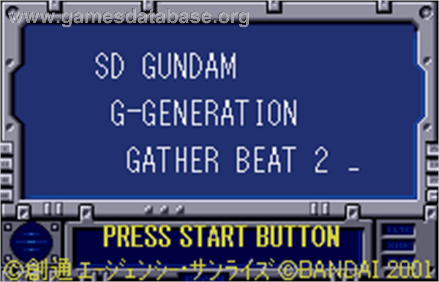 SD Gundam G Generation: Gather Beat 2 - Bandai WonderSwan Color - Artwork - Title Screen