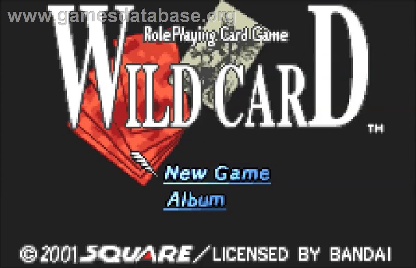 Wild Card - Bandai WonderSwan Color - Artwork - Title Screen