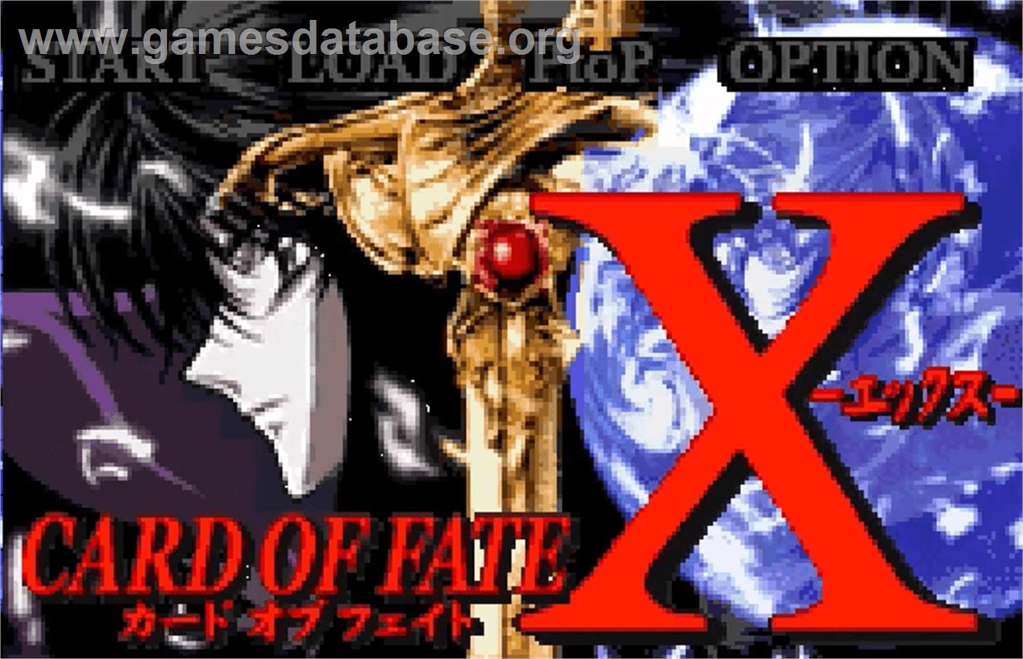X: Card of Fate - Bandai WonderSwan Color - Artwork - Title Screen