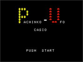 Title screen of Pachinko-UFO on the Casio PV-1000.