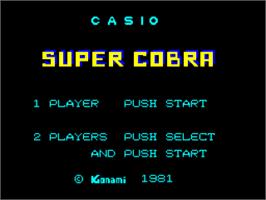 Title screen of Super Cobra on the Casio PV-1000.