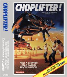 Box cover for Choplifter on the Coleco Vision.