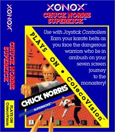 Box cover for Chuck Norris Superkicks on the Coleco Vision.