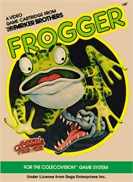 Box cover for Frogger on the Coleco Vision.