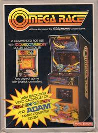 Box cover for Omega Race on the Coleco Vision.